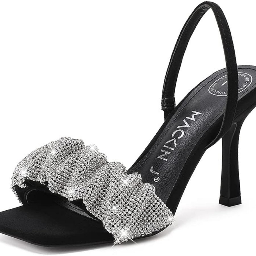 MACKIN J Women's Square Toe Sandal Slingback Slip on Heels US Size 11